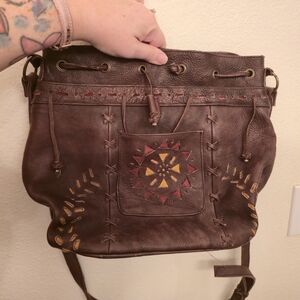 Brown Leather Shoulder Bag